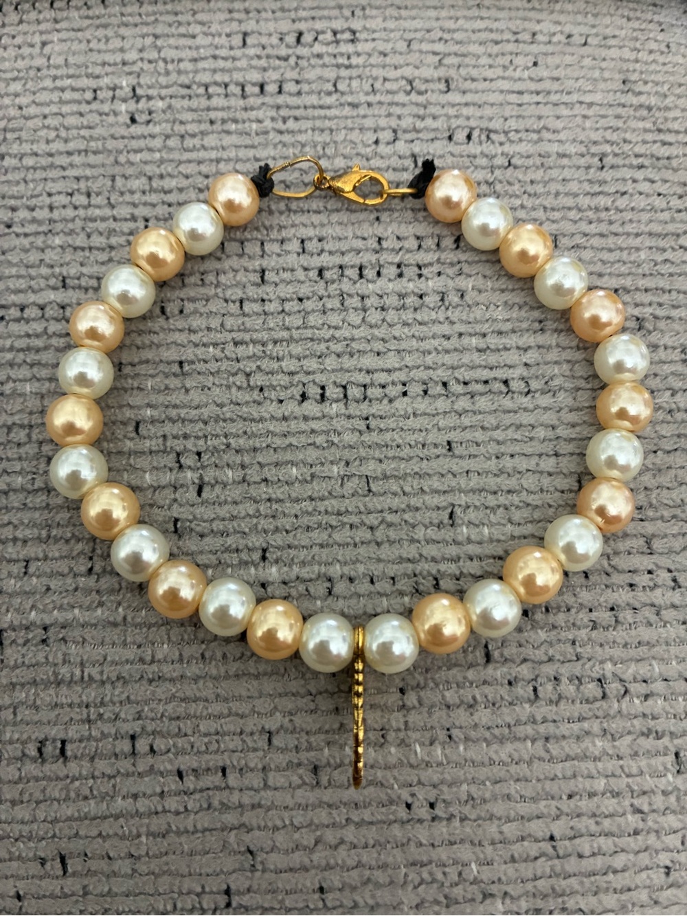 Pearl Beaded bracelet in Champagne and Ivory